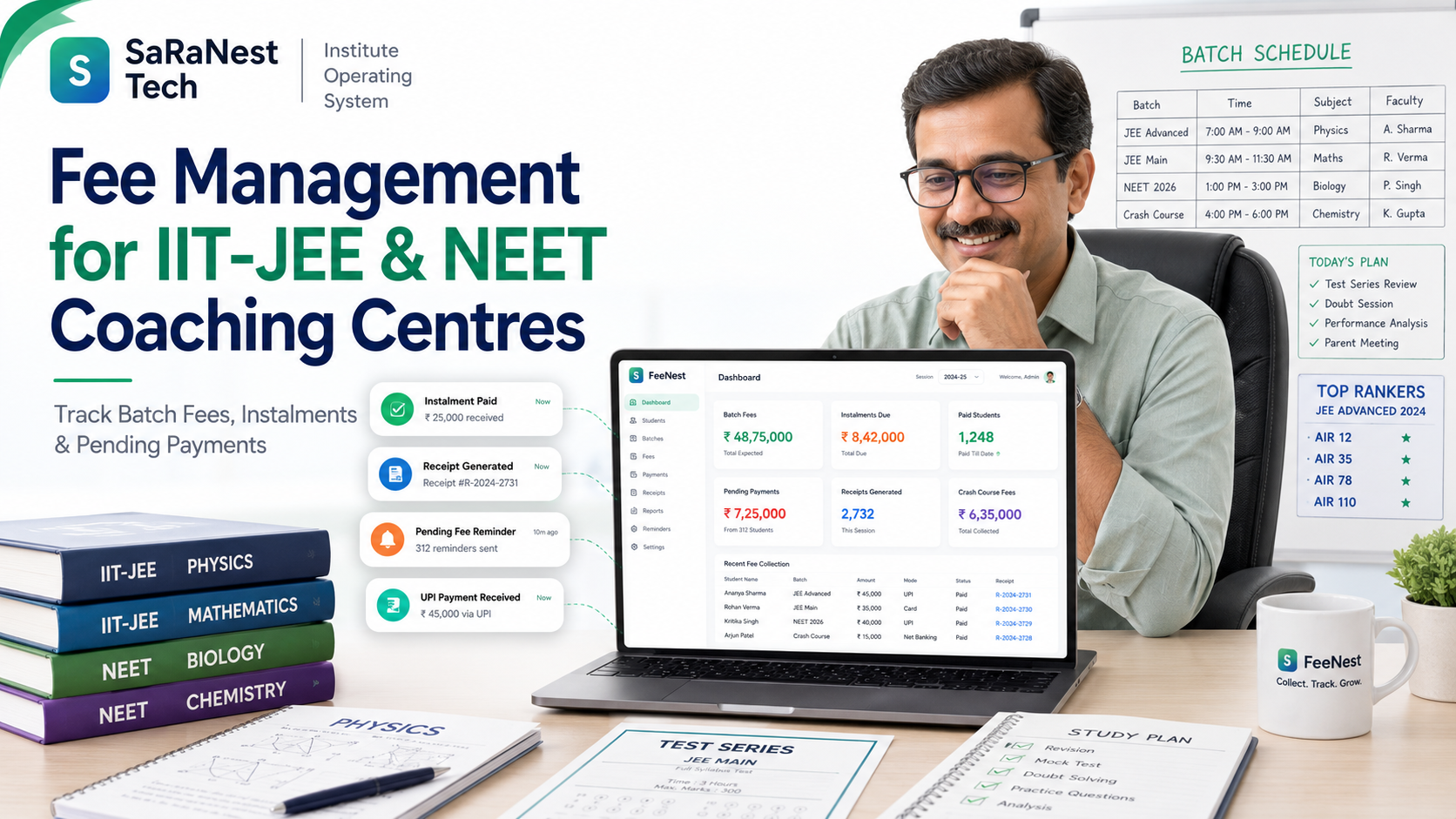 Fee Management Software for IIT-JEE and NEET Coaching Centres